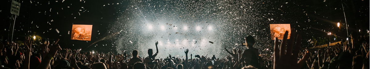 music festival at night