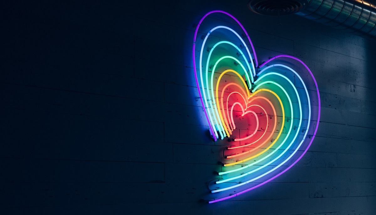 LGBTQ rainbow heart