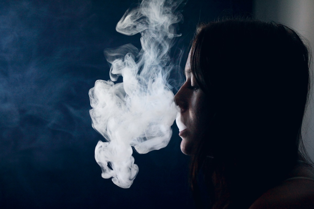Smoker in the dark