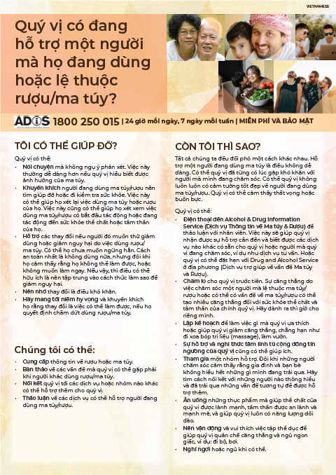 Information and support for family and carers - Vietnamese